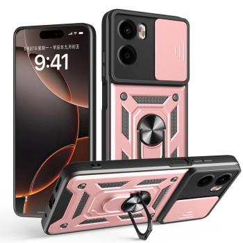 RING CAMERA Kryt s držiakom pre Motorola Moto G05 / Moto E15 ružový