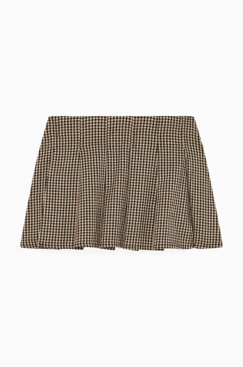 Dievčenská sukňa Patrizia Pepe A458 béžová farba, mini, áčkový strih, 7G0134