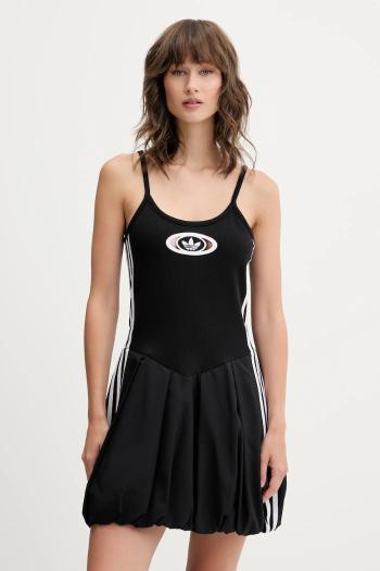 Šaty adidas Originals Balloon Dress čierna farba, mini, áčkový strih, KC8798