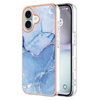 IMD MARBLE Ochranný kryt pre Apple iPhone 16 BLUE