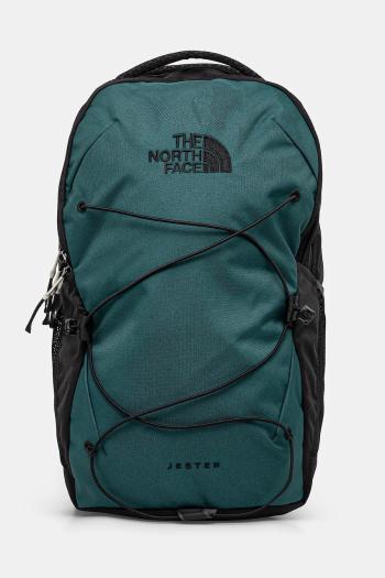 Ruksak The North Face Jester zelená farba, malý, s nášivkou, NF0A3VXF5861