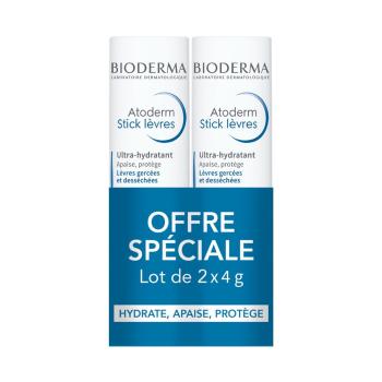 Bioderma Sada starostlivosti na suché a popraskané pery Atoderm 2 x 4 g