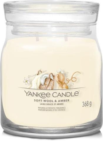 Gyertya YANKEE CANDLE Signature 2 kanóc Soft Wool & Amber 368 g