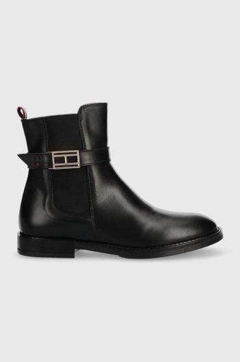 Detské čižmy Tommy Hilfiger čierna farba