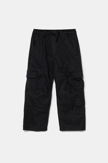 Detské nohavice Abercrombie & Fitch čierna farba, jednofarebné, KI230-4019