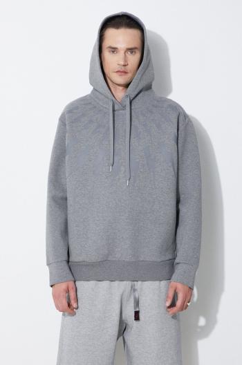 Mikina Neil Barrett Fairisle Thunderbolt Sweatshirt pánska, šedá farba, s kapucňou, s potlačou, MY72186A-Y506-756N