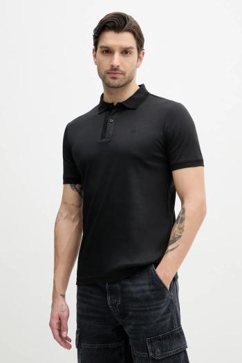 Bavlnené polo tričko Calvin Klein čierna farba, jednofarebný, K10K114135