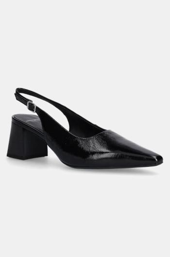 Kožené lodičky Vagabond Shoemakers ALTEA čierna farba, na podpätku, s otvorenou pätou, 5740-460-20
