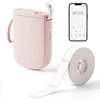 Niimbot D11-H Smart 1AA57321605, štítkovač, ružový + role etikiet