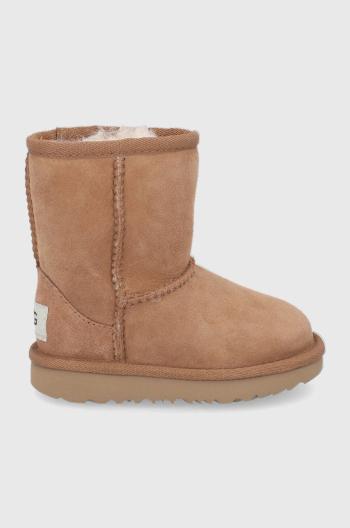 Detské semišové snehule UGG hnedá farba
