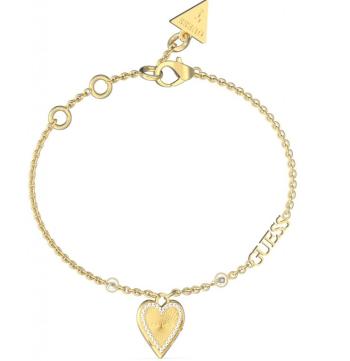 Guess Nežný pozlátený náramok Love Me Tender JUBB03242JWYG 14,5 - 18,5 cm - S