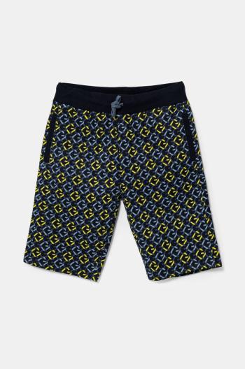 Detské bavlnené šortky Guess tmavomodrá farba, nastaviteľný pás L5RD02 KA6R4