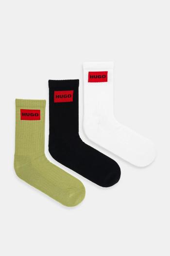 Ponožky HUGO 3-pak čierna farba, 50531515