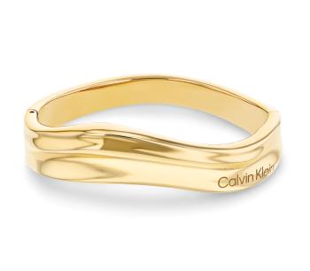 Calvin Klein Pozlátený pevný náramok z ocele Elemental 35000642 6,7 cm