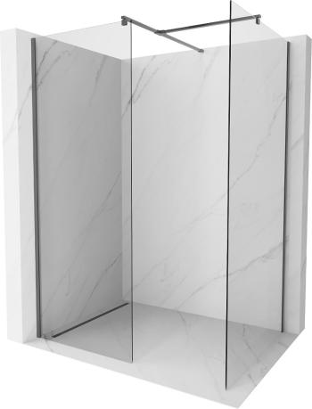 MEXEN/S - Kyoto Sprchová zástena WALK-IN 110 x 105 cm, transparent, grafit metal 800-110-202-95-00-105