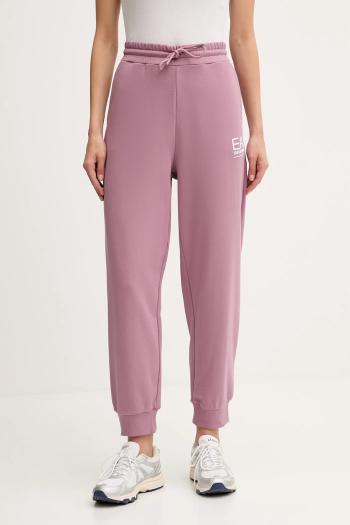 Tepláky EA7 Emporio Armani ružová farba, s potlačou, AF12473.7W000418