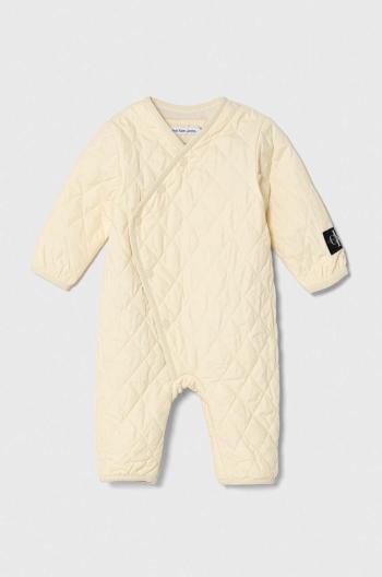 Overal pre bábätká Calvin Klein Jeans béžová farba