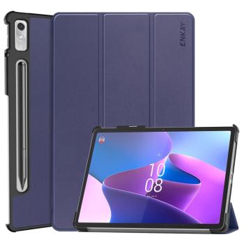 ENKAY LEATHER Zaklápací obal pre Lenovo Tab P11 Pro Gen2 tmavomodrý