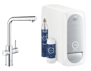 Drezová batéria GROHE Blue Home s vyťahovacou sprškou chróm 31539000