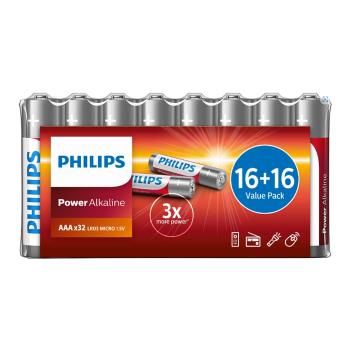 Philips Batéria AAA 1,5 V Power Alkaline, 32 ks