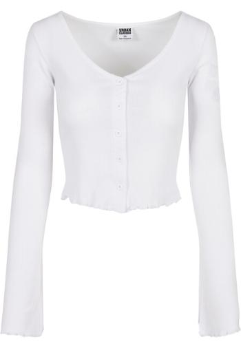 Urban Classics Ladies Cropped Rib Cardigan white