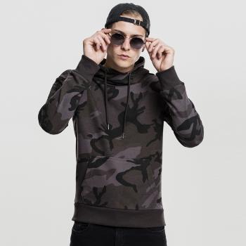 Mikina Urban Classics High Neck Camo Hoody dark camo - M