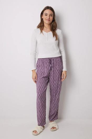Pyžamové nohavice women'secret dámske, fialová farba, 3709650