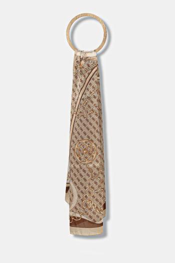 Šál Guess MERIDIAN béžová farba, vzorovaný, AW5339 POL03