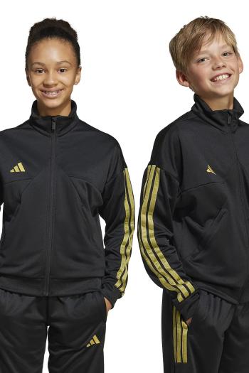 Športová mikina adidas čierna farba, s potlačou, JI6185