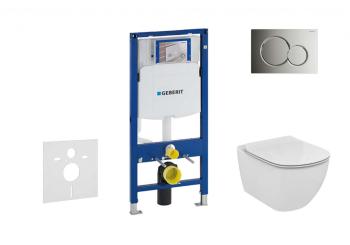 GEBERIT - Duofix Set predstenovej inštalácie, klozetu a dosky Ideal Standard Tesi, tlačidla Sigma01, lesklý chróm 111.300.00.5 NF2