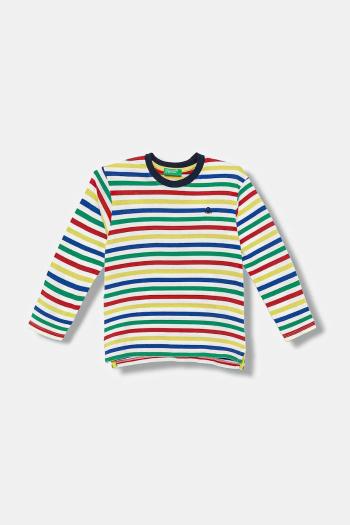 Detské bavlnené tričko s dlhým rukávom United Colors of Benetton viac farieb, vzorované, 3FNLG10K9