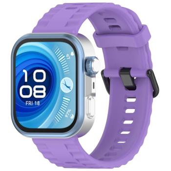 RIBBED Silikónový remienok pre Huawei Watch Fit 4 / Fit 4 Pro fialový