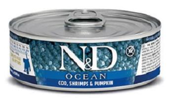 Farmina N&D cat OCEAN tuna, codfish, shrimp & pumpkin kitten konzerva pre mačiatka 70g