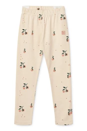 Detské bavlnené legíny Liewood Marie Printed Leggings béžová farba, vzorované, LW19959
