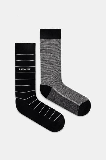 Ponožky Levi's 2-pak čierna farba, 37157-1205