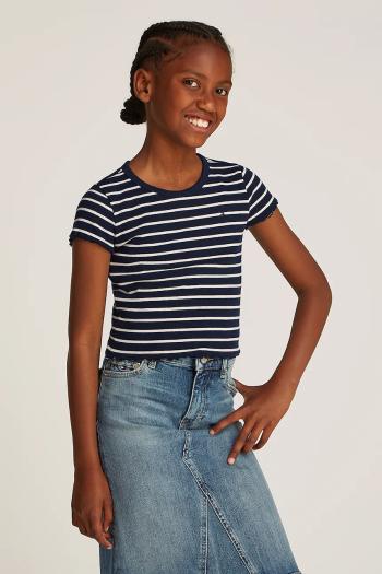 Detské tričko Tommy Hilfiger čierna farba, KG0KG08509