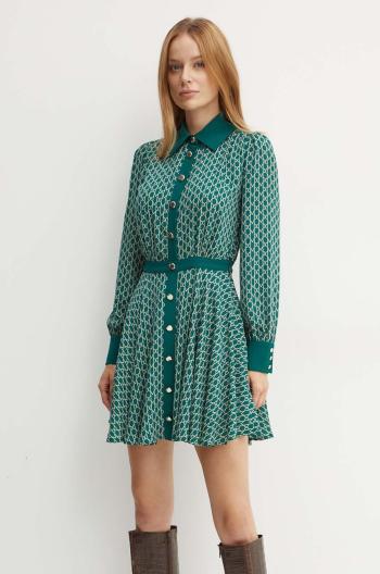 Šaty Marciano Guess EDITH zelená farba, mini, áčkový strih, 4YGK35 7142A