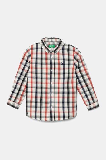 Detská bavlnená košeľa United Colors of Benetton viac farieb