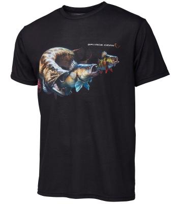 Savage gear tričko cannibal tee black - l