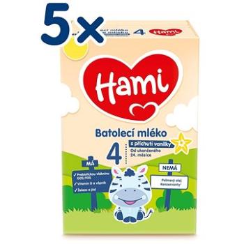 Hami 24+ batoľacie mliéko s vanilkovou príchuťou 5× 600 g (5900852931123)