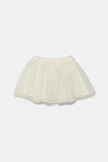 Dievčenská sukňa United Colors of Benetton béžová farba, mini, áčkový strih, 4XTGG0011