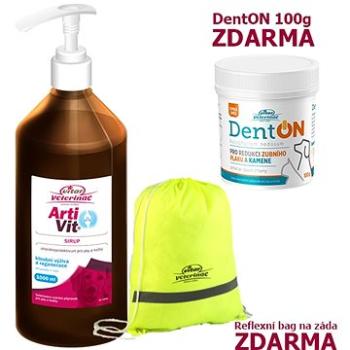 Vitar Veterinae Artivit - Sirup, 1 000 ml + Zadarmo DentOn 100 g + Bag (8595011137347)