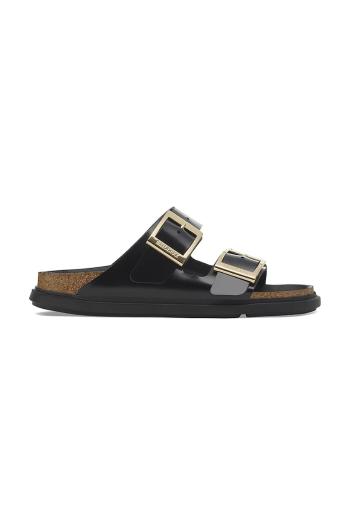 Kožené šľapky Birkenstock Arizona Droplet Buckle čierna farba, 1029353