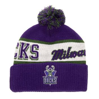 Mitchell & Ness NBA Block Sweep Pom Knit HWC Milwaukee Bucks purple - UNI