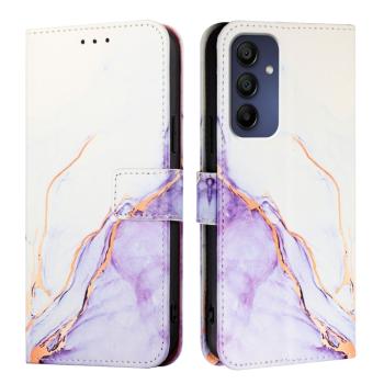 ART MARBLE Peňaženkový kryt pre Samsung Galaxy A16 / A16 5G WHITE PURPLE