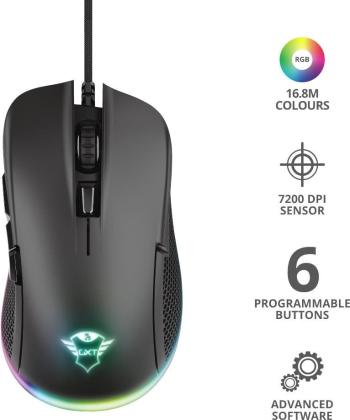 Gamer egér Trust GXT 922 YBAR Gaming Mouse - fekete