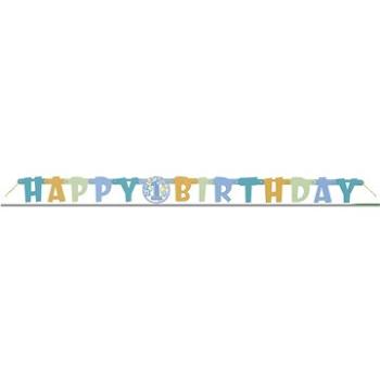 Girlanda 1. Narodeniny – happy birthday – modrá – 116 cm (11179239665)