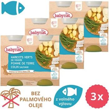 BABYNAT Zemiaky a zelené fazuľky s aljašskou treskou 3× (2× 200 g) (BABY11804s)