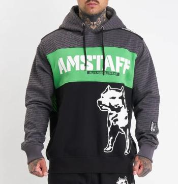 Amstaff Masho Hoodie Black Grey Green - L