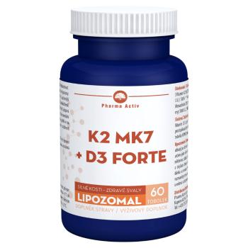 PHARMA ACTIV Lipozomal K2 MK7 + D3 forte 60 kapsúl